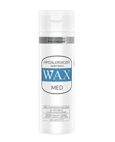 Wax Pilomax Med Szampon do skóry głowy ze skłonnością do alergii, 200 ml - Zapobiega elektryzowaniu się włosów i ułatwia ich rozczesywanie