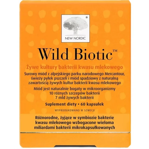 Wild Biotic, 60 kapsułek - Probiotyk z miodem i pyłkiem pszczelim