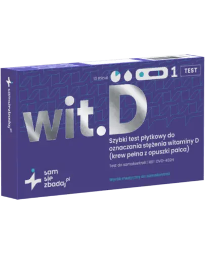 Wit.D szybki test płytkowy, 1 sztuka - Do oznaczenia stężenia Witaminy D