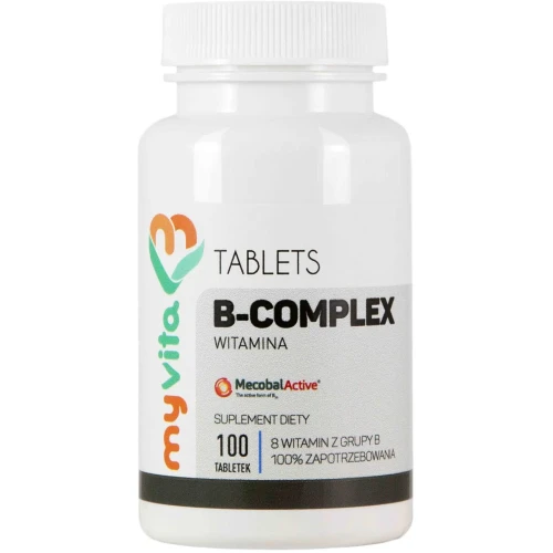 MyVita Witamina B-Complex, 100 tabletek - Kompleks witamin z grupy B