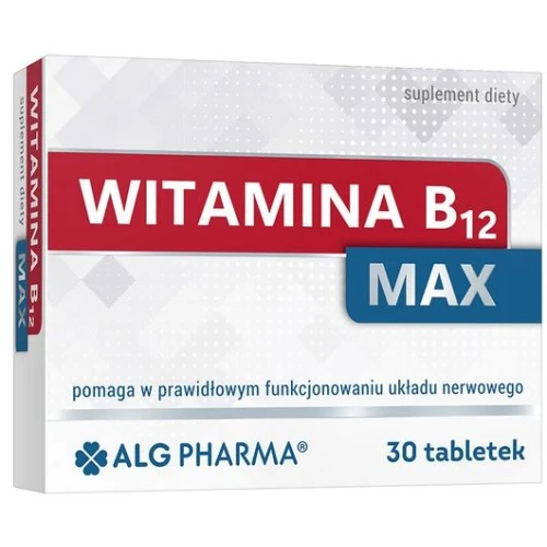 Witamina B12 Max, 30 tabletek - Wysoka dawka metylokobalaminy w 1 tabletce