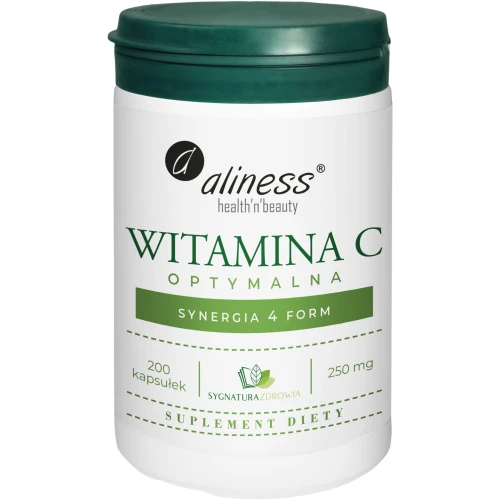 Aliness Witamina C Optymalna 250 mg, 200 kapsułek - 4 formy witaminy C