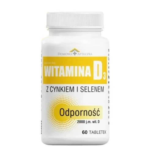 Witamina D3 + Cynk i Selen, 60 tabletek - Formuła z witaminą D, cynkiem i selenem – uzupełnienie diety