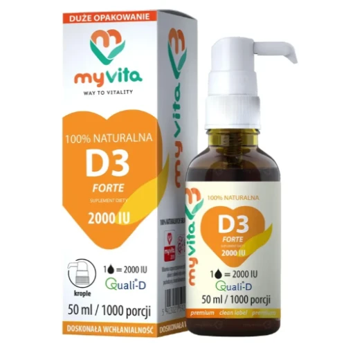 WITAMINA D3 Z LANOLINY 2000 iu KROPLE (1000 porcji) XL