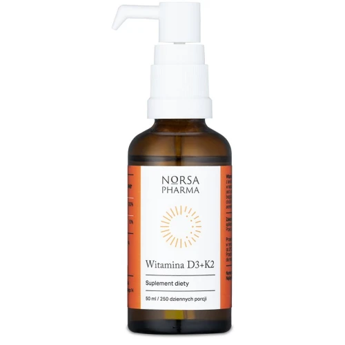 Witamina D3+K2, 50 ml - Witamina D z lanoliny i witamina K z ciecierzycy