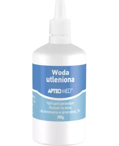 Woda utleniona Apteo Med, płyn 100 g - Do płukania i przemywania ran jako środek odkażający