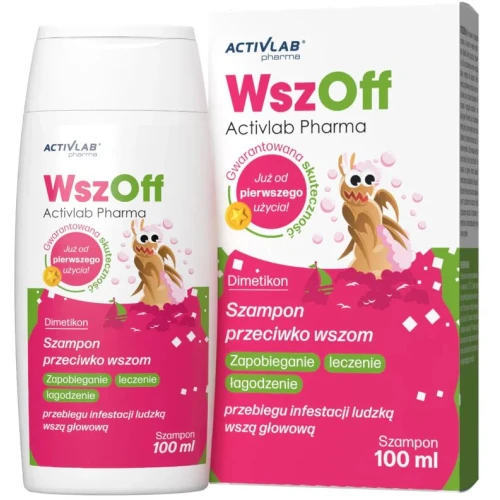 WszOff ActivLab Pharma Szampon przeciwko wszom, 100 ml - Dla dzieci od 3. roku życia oraz dorosłych