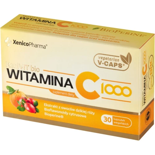 XeniVIT Bio Witamina C 1000, 30 kapsułek - Wysoka dawka witaminy C w 1 kapsułce