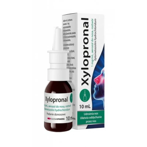 Xylopronal, 1 mg/ml, aerozol do nosa, 10 ml - Na katar i zatkany nos 