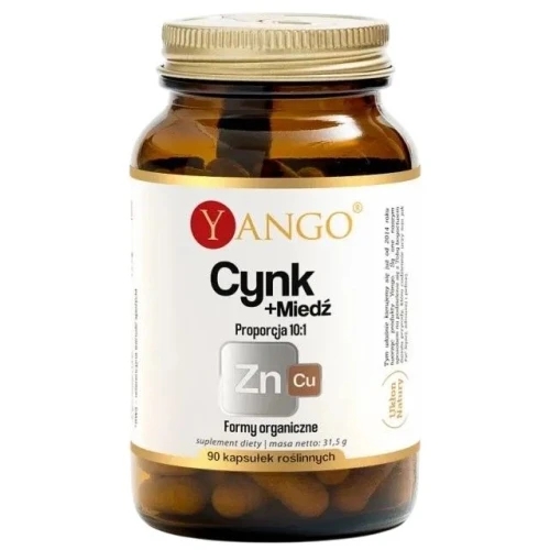 Yango Cynk + Miedź, 90 kapsułek - Wsparcie odporności i ochrony komórkowej