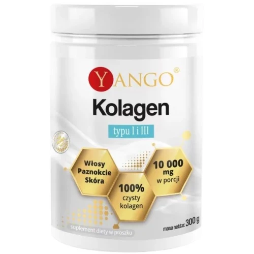 Yango Kolagen Typu I i III, 300 g - Naturalne wsparcie skóry, włosów, kości i stawów