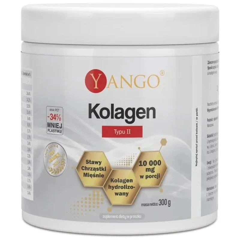 Yango Kolagen typu II, 300 g - Wsparcie kondycji stawów