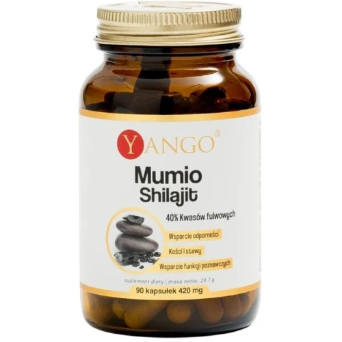 Yango Mumio Shilajit, 90 kapsułek - Ekstrakt standaryzowany na 40% kwasów fulwowych