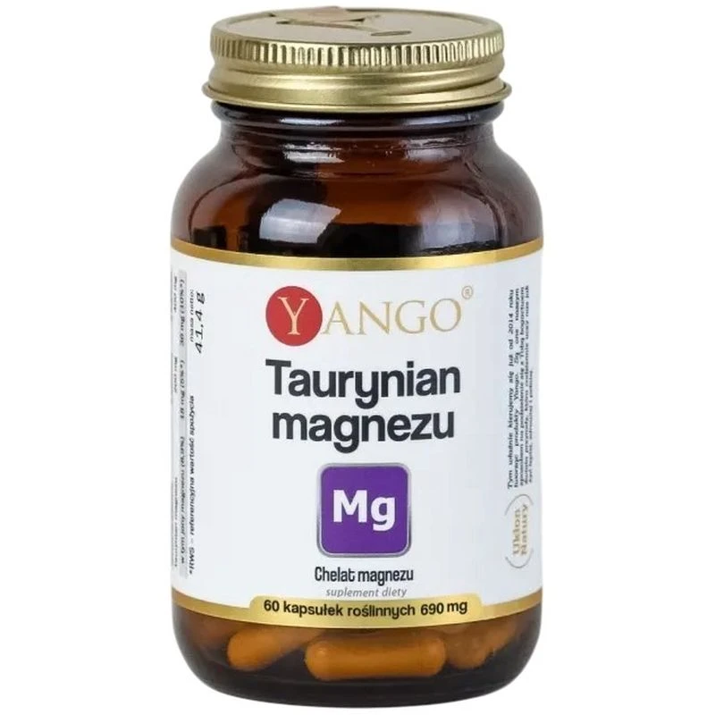 Yango Taurynian Magnezu, 60 kapsułek - Połączenie magnezu i tauryny