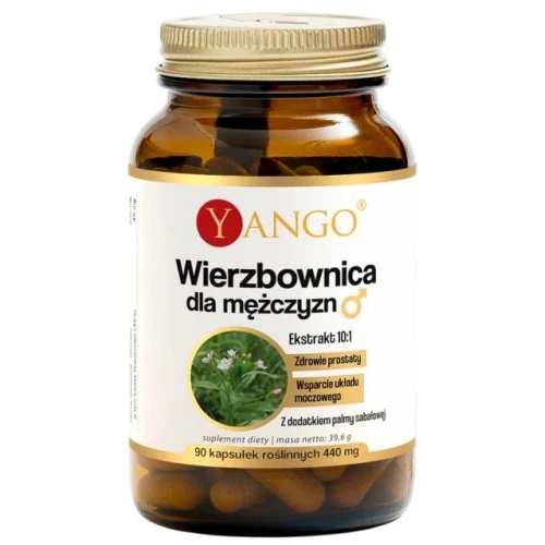 Yango Wierzbownica dla mężczyzn, 90 kapsułek - Naturalne ekstrakty z wierzbownicy i palmy sabałowej