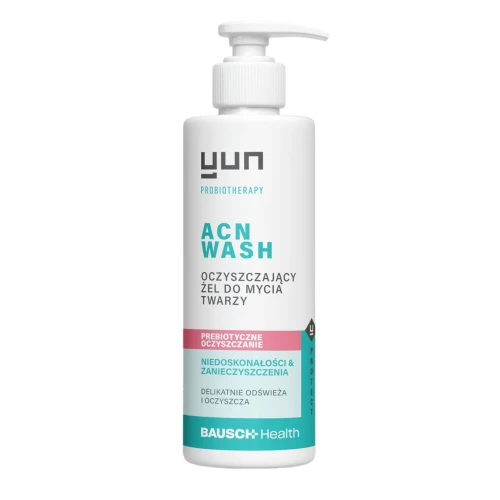 Yun ACN Wash Prebiotyczny żel oczyszczający do mycia twarzy, 150 ml - Prebiotyczna pielęgnacja cery skłonnej do niedoskonałości