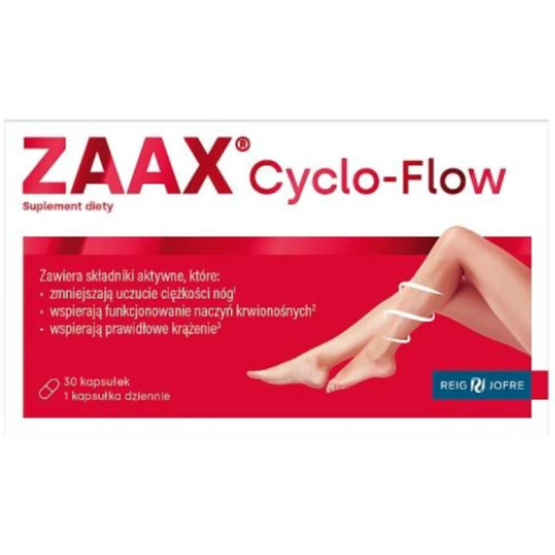 Zaax Cyclo-Flow, 30 kapsułek - Wsparcie krążenia żylnego