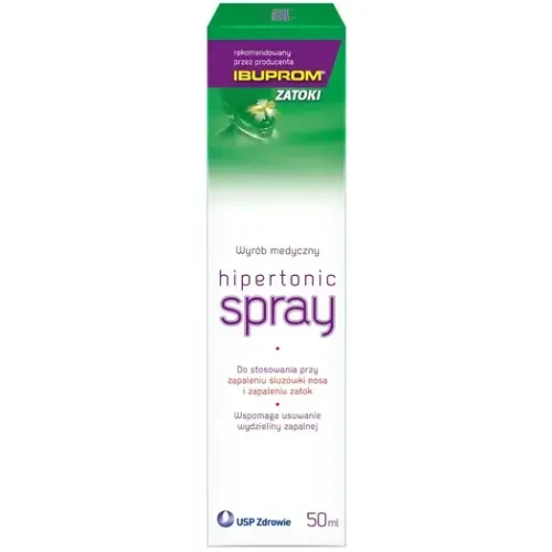 Zatoki Hipertonic Spray, 50 ml - Pomaga w usuwaniu wydzieliny z nosa u dorosłych i dzieci powyżej 2. roku życia