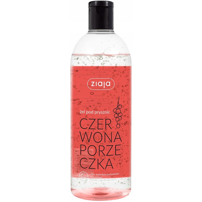 Ziaja Czerwona Porzeczka Żel pod prysznic, 500 ml - Z inuliną, chroniącą mikrobiom skóry