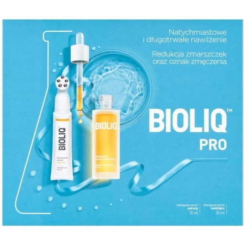 Bioliq PRO Zestaw - Intensywne serum pod oczy, 15 ml + Intensywne serum nawilżające, 30 ml - Kuracja nawilżająco-ujędrniająca