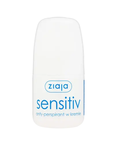 Ziaja Sensitiv, antyperspirant w kremie, roll-on 60 ml - Reguluje wydzielanie potu i neutralizuje jego zapach