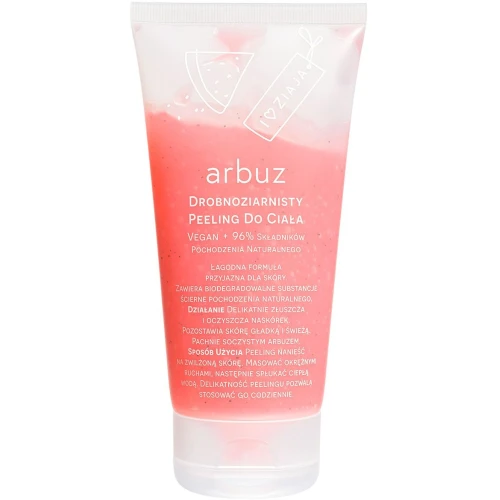 Ziaja Arbuz Drobnoziarnisty peeling do ciała, 160 ml - Nawilżający i odświeżający o zapachu soczystego arbuza