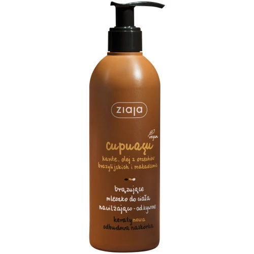 Ziaja Cupuacu Brązujące mleczko do ciała nawilżająco - odżywcze, 300 ml - Subtelna opalenizna i intensywne nawilżenie