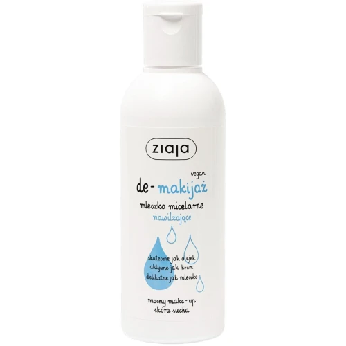 Ziaja De-makijaż Mleczko Micelarne Nawilżające, 200 ml - Do demakijażu twarzy i oczu