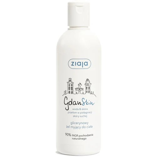 Ziaja GdanSkin Glicerynowy żel myjący do ciała, 300 ml - Nawilżenie i peeling skóry suchej