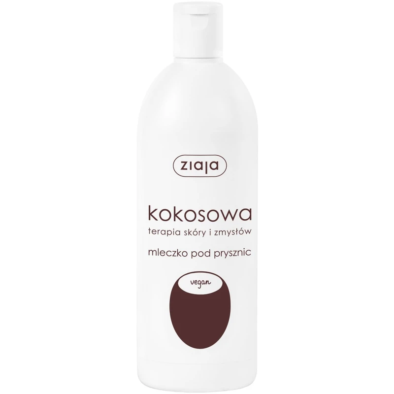 Ziaja Kokosowa Mleczko pod prysznic, 500 ml - Myje, odświeża i łagodzi podrażnienia. Pozostawia na skórze egzotyczny zapach
