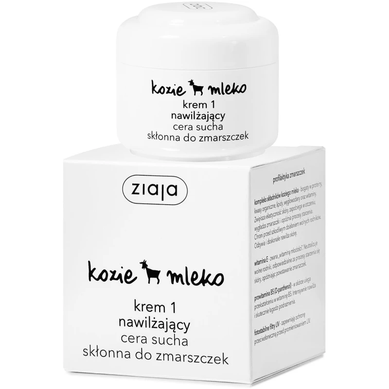 Ziaja Kozie Mleko krem 1, nawilżający, 50 ml  - Do pielęgnacji cery suchej