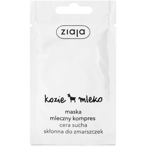 Ziaja Kozie Mleko Maska mleczny kompres, 7 ml - Regenerująca maska przeciwzmarszczkowa do cery suchej