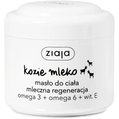 Ziaja Kozie Mleko Masło do ciała, 200 ml - Mleczna regeneracja - omega 3 + omega 6 + witamina E