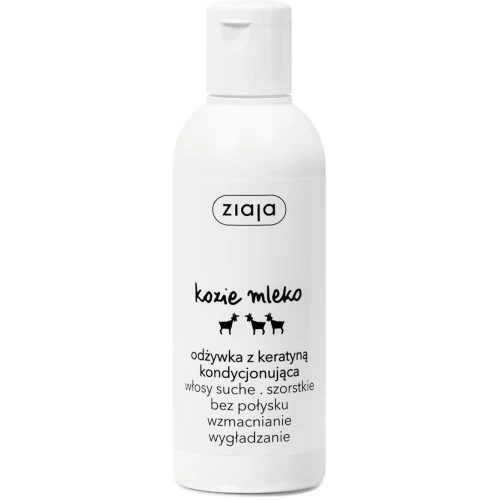 Ziaja Kozie Mleko Odżywka z keratyną kondycjonująca, 200 ml - Do włosów suchych i zniszczonych