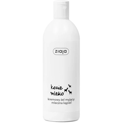 Ziaja Kozie mleko Kremowy żel myjący mleczna kąpiel, 500 ml - Działa łagodnie na skórę, nie wysusza jej i nie powoduje podrażnień