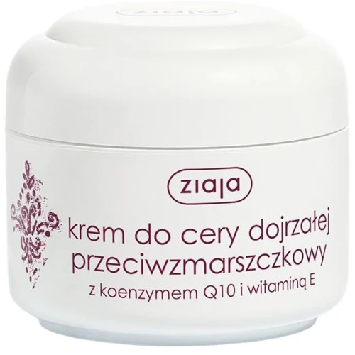 Ziaja Krem do cery dojrzałej przeciwzmarszczkowy, 50 ml - Z koenzymem Q10 i witaminą E