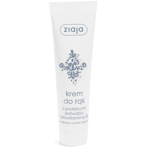 Ziaja Krem do rąk z proteinami jedwabiu i prowitaminą B5, 100 ml - Wygładza, nawilża, łagodzi