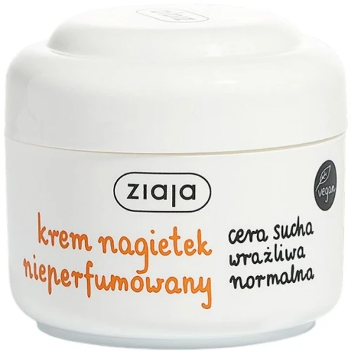 Ziaja Krem Nagietek nieperfumowany, 50 ml - Łagodzi, odżywia i wygładza skórę suchą oraz wrażliwą