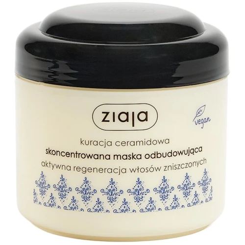 Ziaja Kuracja Ceramidowa Skoncentrowana maska odbudowująca, 200 ml - Do włosów zniszczonych i po zabiegach fryzjerskich