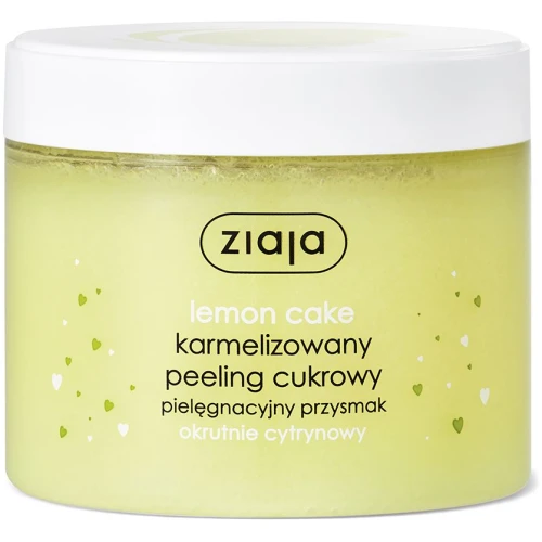 Ziaja Lemon Cake Karmelizowany peeling cukrowy, 300 ml - Dla gładkiej, pachnącej skóry