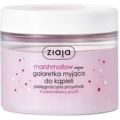 Ziaja Marshmallow Galaretka myjąca do kąpieli, 260 ml - Truskawkowa kąpiel i delikatne oczyszczenie skóry