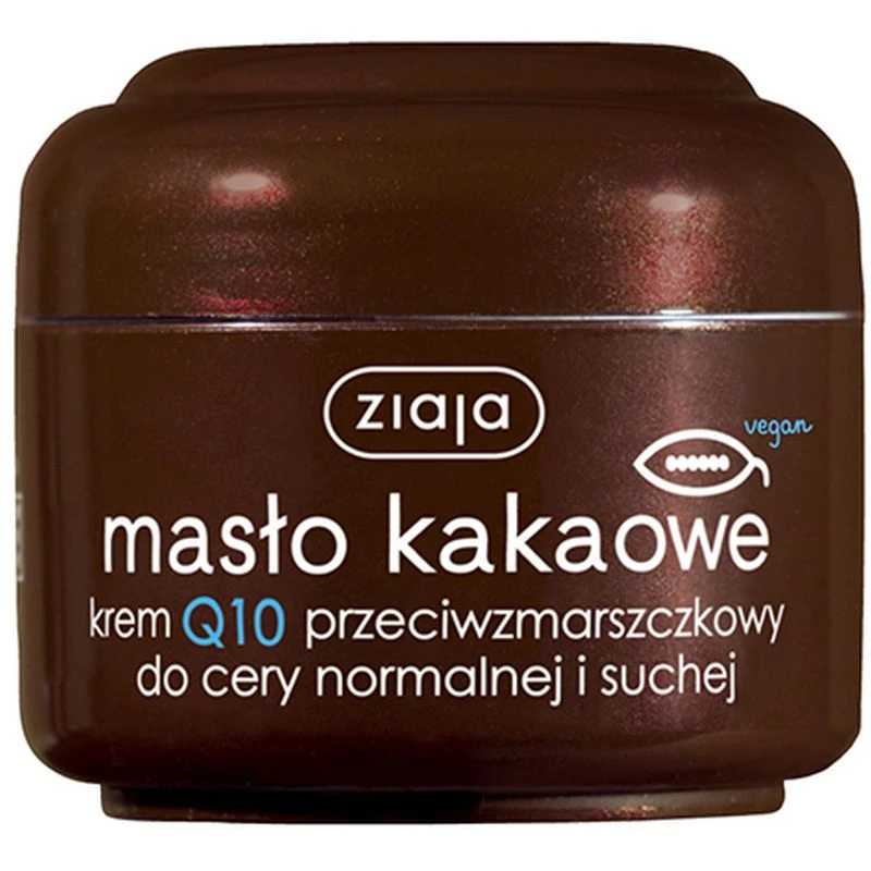 Ziaja Masło Kakaowe Krem Q10 przeciwzmarszczkowy, 50 ml - Nawilżenie i regeneracja skóry