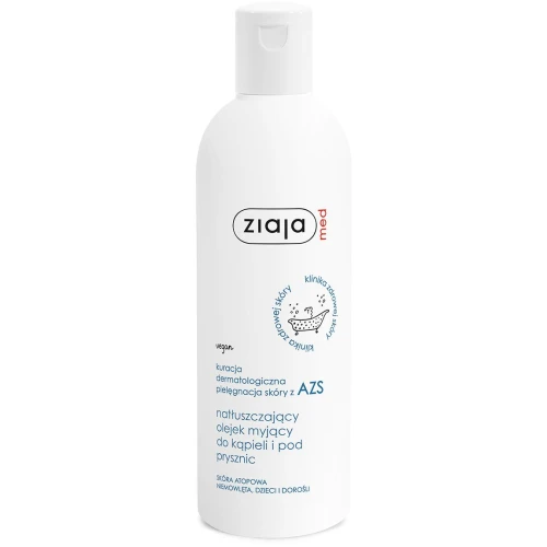 Ziaja Med Kuracja Dermatologiczna AZS, olejek do kąpieli, 270 ml  - Pielęgnacja skóry z AZS