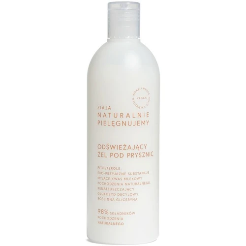 Ziaja Naturalnie Pielęgnujemy Odświeżający żel pod prysznic, 400 ml - Delikatne oczyszczenie i odświeżenie skóry