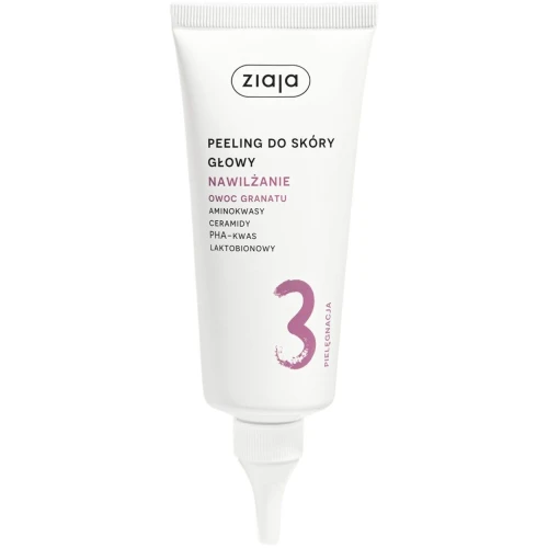 Ziaja Nawilżanie Owoc Granatu Peeling do skóry głowy, 100 ml - Z nawilżającymi ceramidami