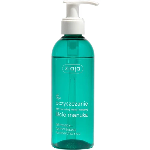 Ziaja Oczyszczanie Liście Manuka Żel myjący normalizujący, 200 ml - Do skóry tłustej i mieszanej