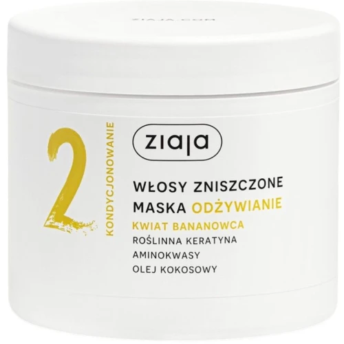 Ziaja Odżywianie Kwiat Bananowca Maska do włosów, 350 ml - Do włosów farbowanych i po zabiegach