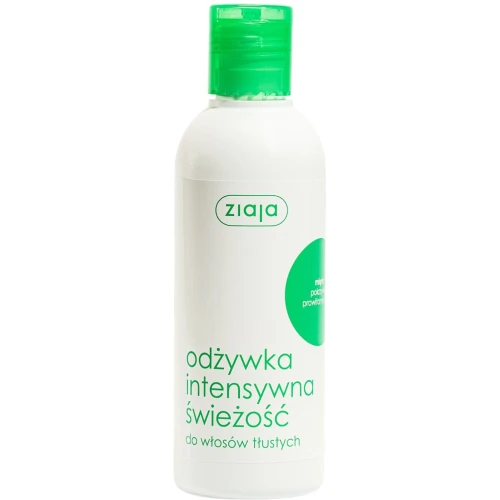 Ziaja Odżywka Intensywna Świeżość do włosów tłustych, 200 ml - Bez spłukiwania, z miętą i pokrzywą