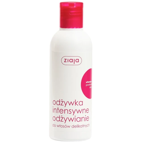 Ziaja Odżywka Intensywne Odżywianie do włosów delikatnych, 200 ml - Bez spłukiwania, wzmacniająco-regenerująca