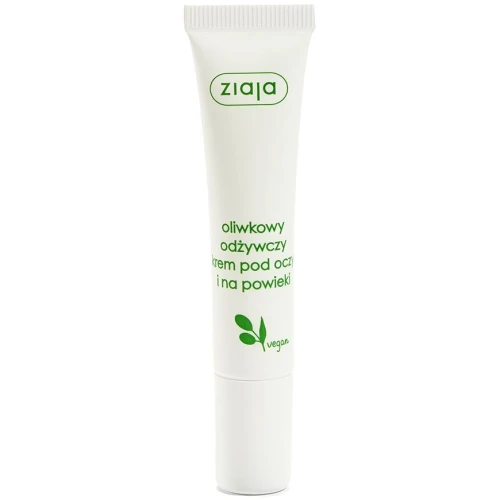 Ziaja Oliwkowy odżywczy krem pod oczy i na powieki, 15 ml - Intensywne nawilżenie, wygładzenie i redukcja oznak zmęczenia